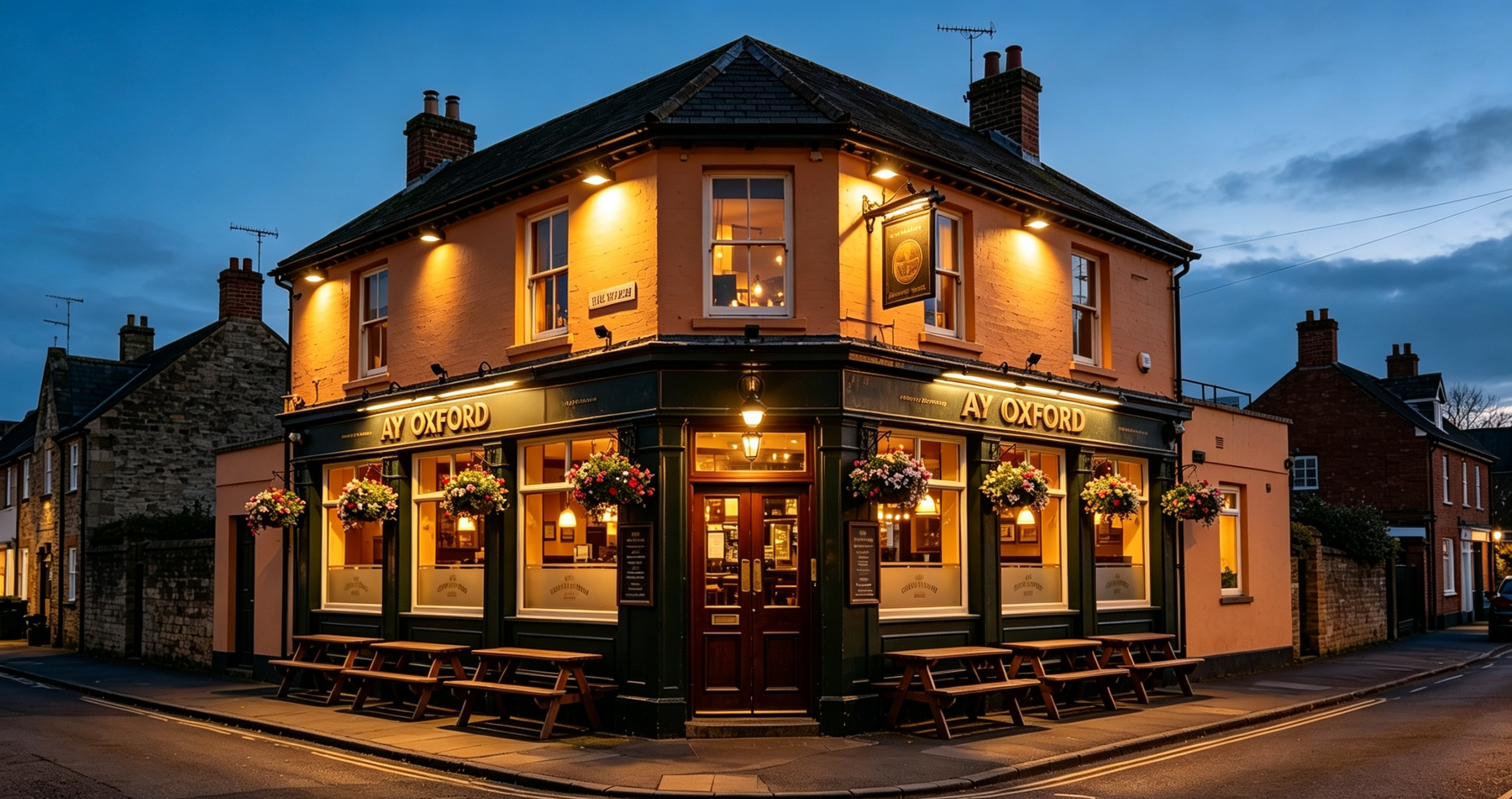 Interior of AY OXFORD public house and bar in Old Marston, Oxford